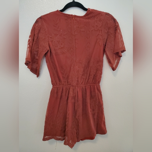 Princess Polly Reverse Floral Lace Romper - Picture 3 of 3